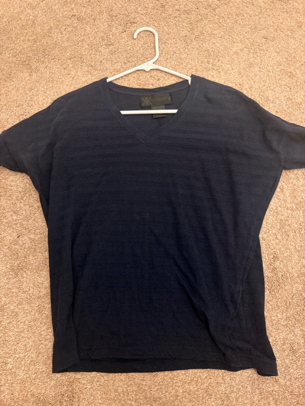 Kardashian Kollection Men's Navy V-Neck Sweater
